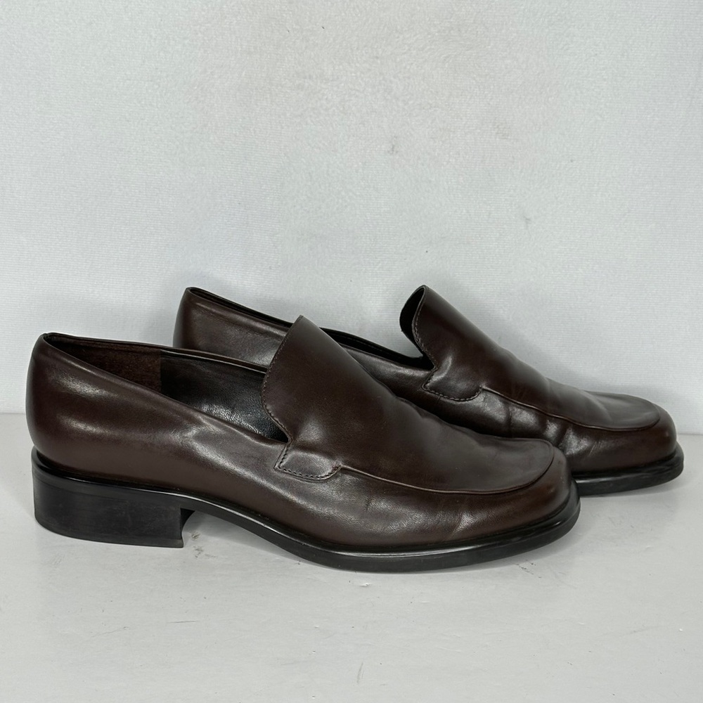 Franco Sarto Brown Leather Loafers - Picture 4 of 8